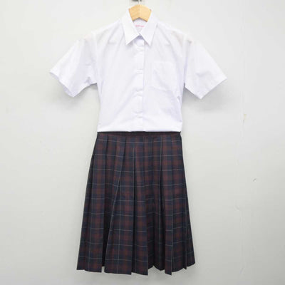 【中古】福岡県 中間東中学校 女子制服 2点 (シャツ・スカート) sf071071