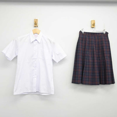 【中古】福岡県 中間東中学校 女子制服 2点 (シャツ・スカート) sf071071