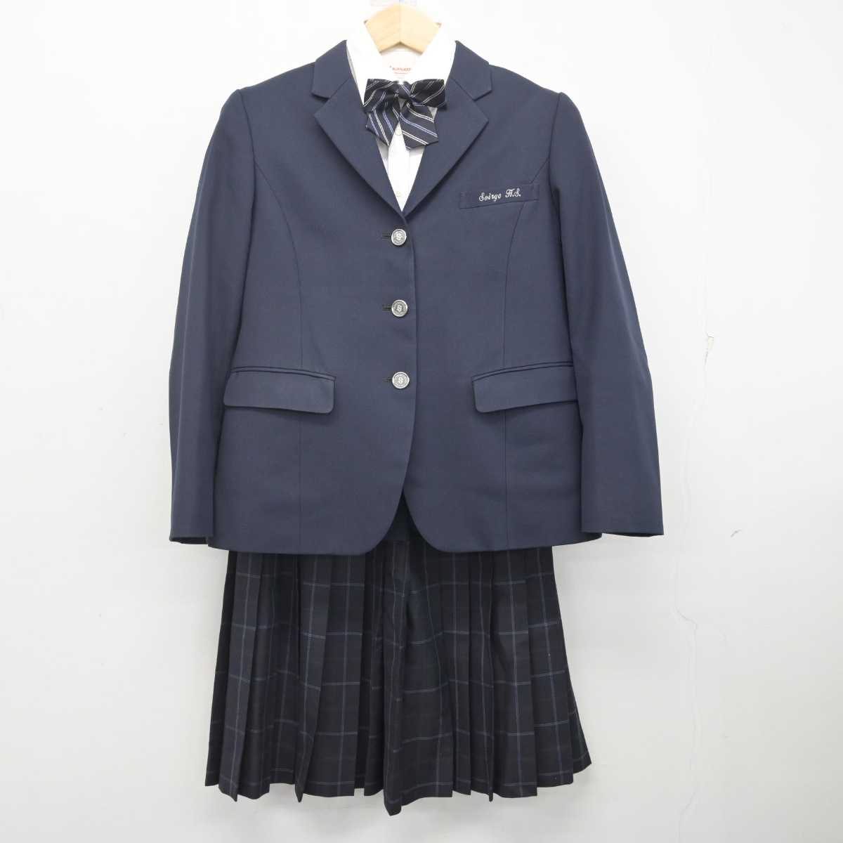 【中古】愛知県 西陵高等学校 女子制服 4点 (ブレザー・シャツ・スカート) sf071074