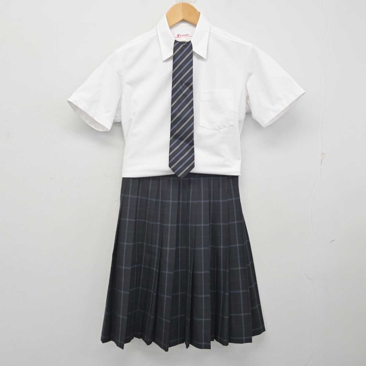 【中古】愛知県 西陵高等学校 女子制服 3点 (シャツ・スカート) sf071076