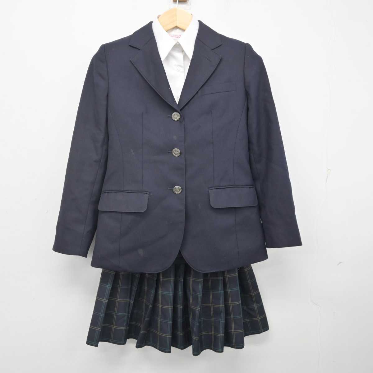 【中古】東京都 蒲田高等学校 女子制服 3点 (ブレザー・シャツ・スカート) sf071088