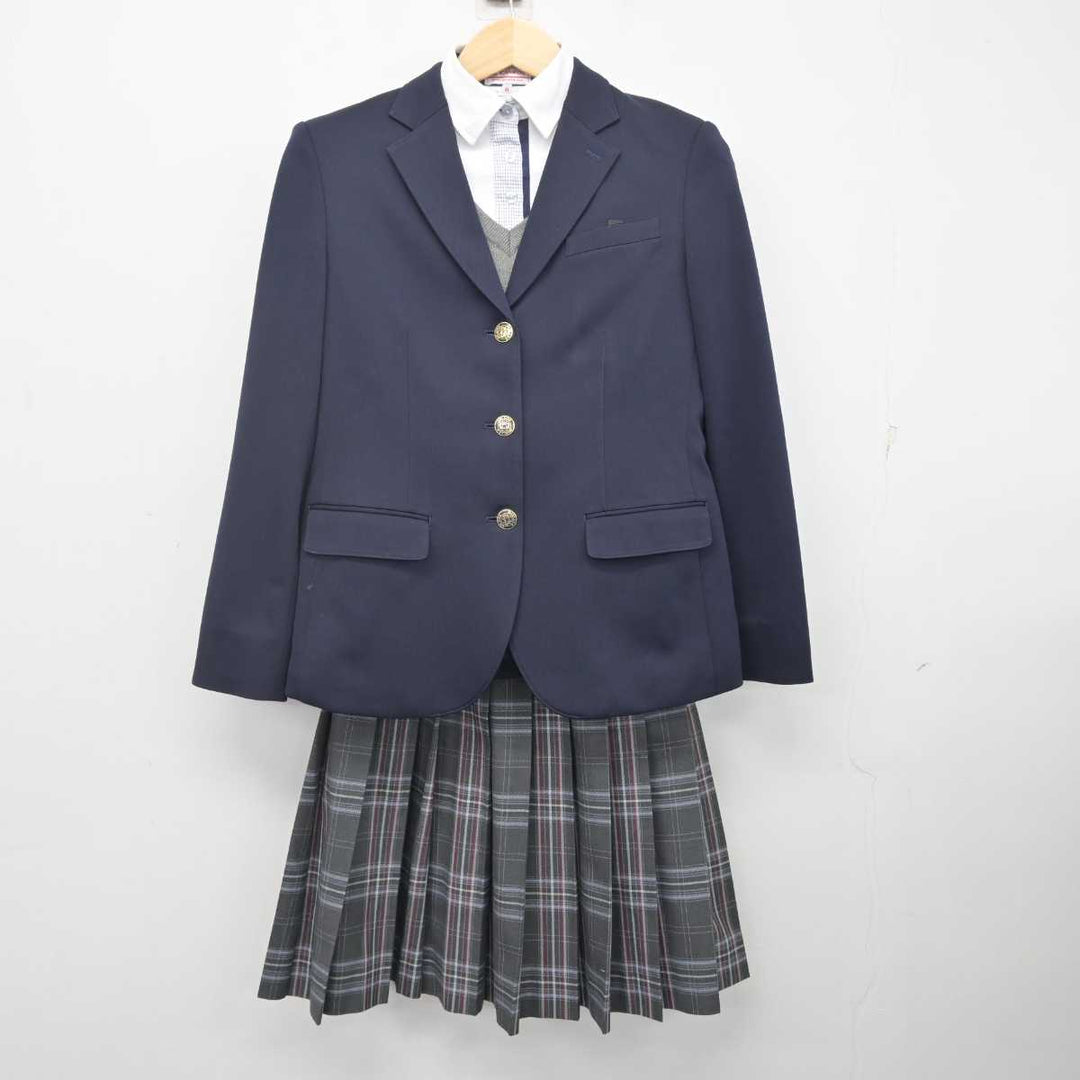 【中古】大阪府 今津中学校 女子制服 4点 (ブレザー・ニット・シャツ・スカート) sf071091