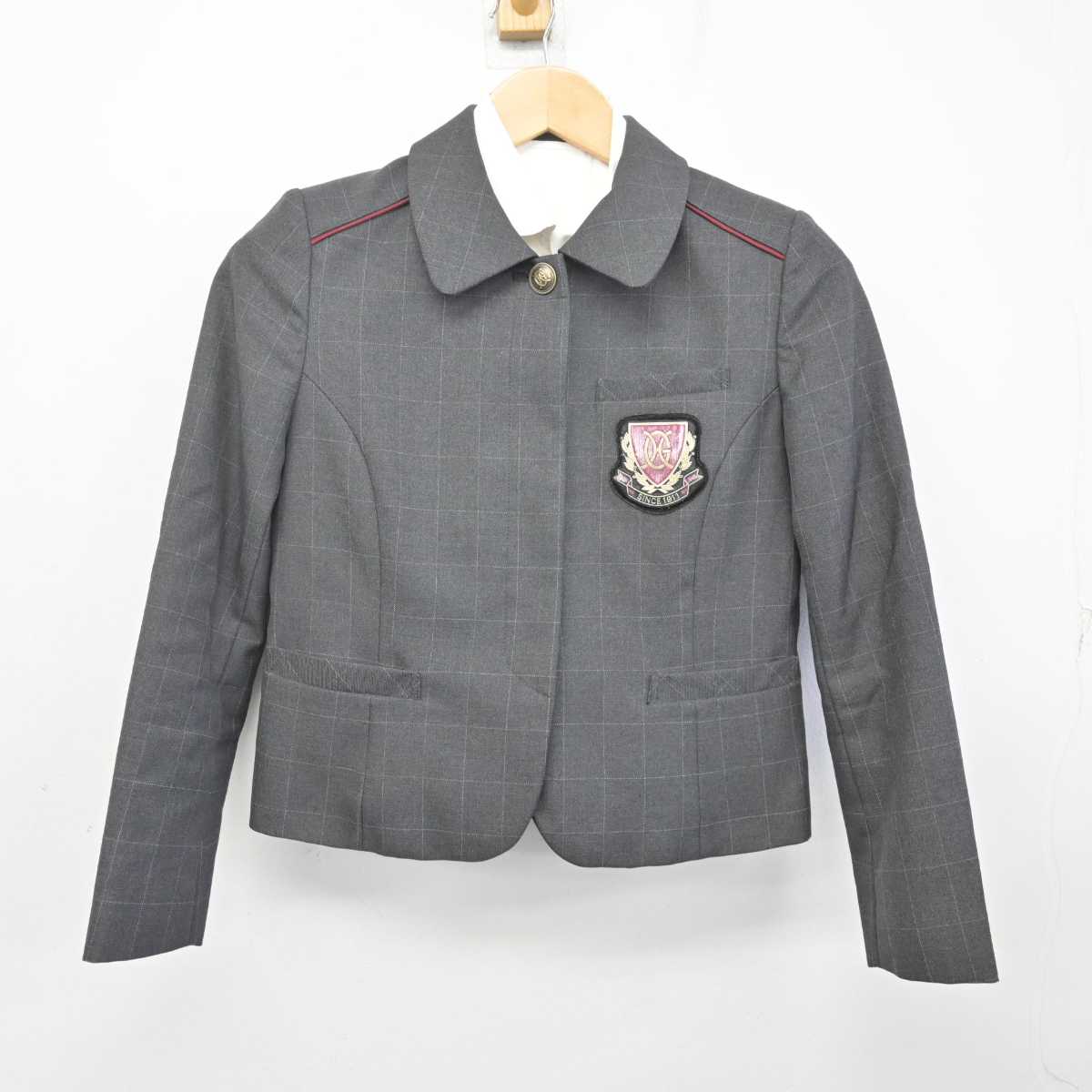 【中古】熊本県 九州学院中学校 女子制服 2点 (ブレザー・シャツ) sf071110