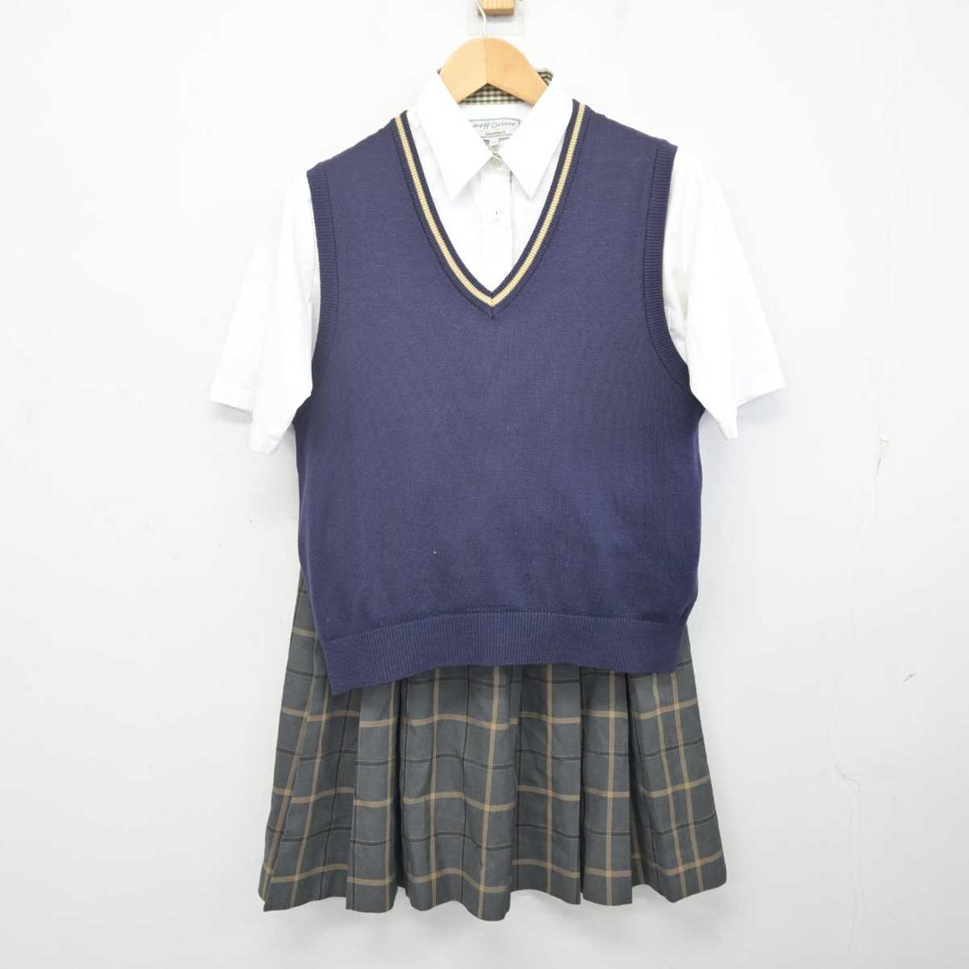 【中古】三重県 学校法人高田学苑高田高等学校 女子制服 4点 (ニットベスト・シャツ・スカート) sf071117 | 中古制服通販パレイド