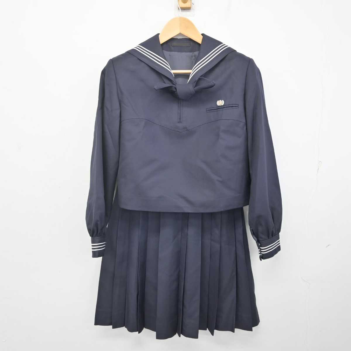 【中古】東京都 豊島岡女子学園高等学校 女子制服 5点 (セーラー服・スカート) sf071119