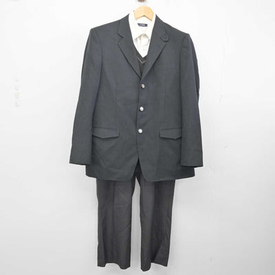 【中古】三重県 高田高等学校 男子制服 4点 (ブレザー・ニット・シャツ・ズボン) sf071136