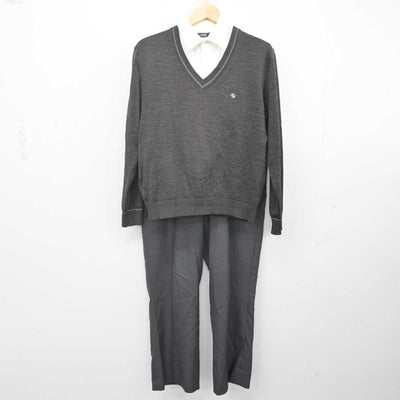 【中古】三重県 高田高等学校 男子制服 4点 (ブレザー・ニット・シャツ・ズボン) sf071136