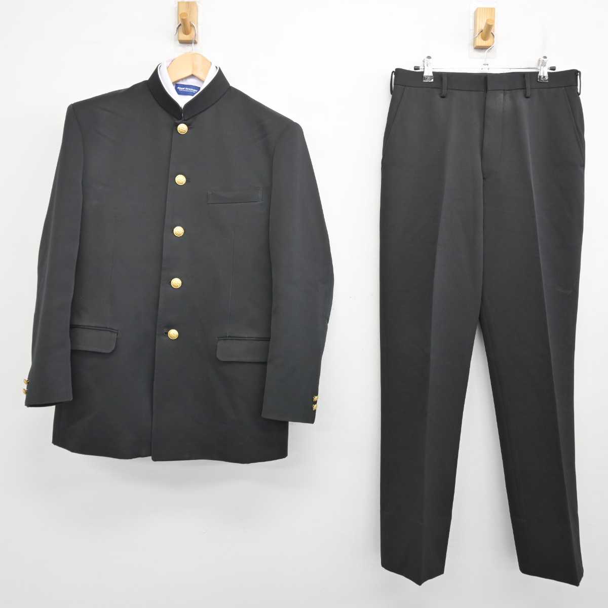 【中古】新潟県 新潟商業高等学校 男子制服 3点 (学ラン・シャツ・ズボン) sf071140