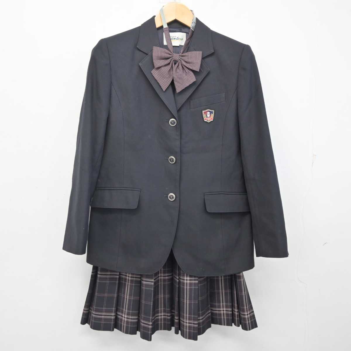 【中古】東京都 町田市立忠生中学校 女子制服 4点 (ブレザー・ニットベスト・スカート) sf071143