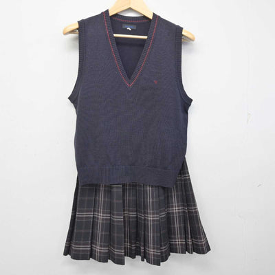 【中古】東京都 町田市立忠生中学校 女子制服 4点 (ブレザー・ニットベスト・スカート) sf071143