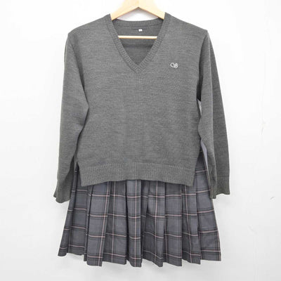 【中古】北海道 札幌新川高等学校 女子制服 4点 (ブレザー・ニット・スカート) sf071149