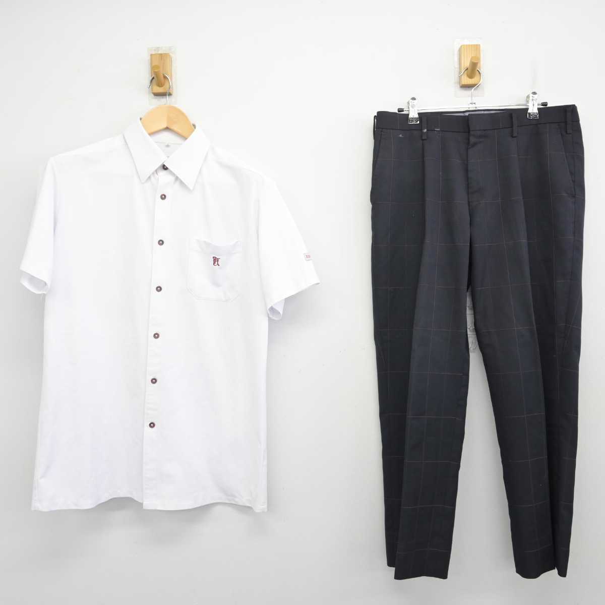 【中古】広島県 広陵高等学校 男子制服 2点 (シャツ・ズボン) sf071160