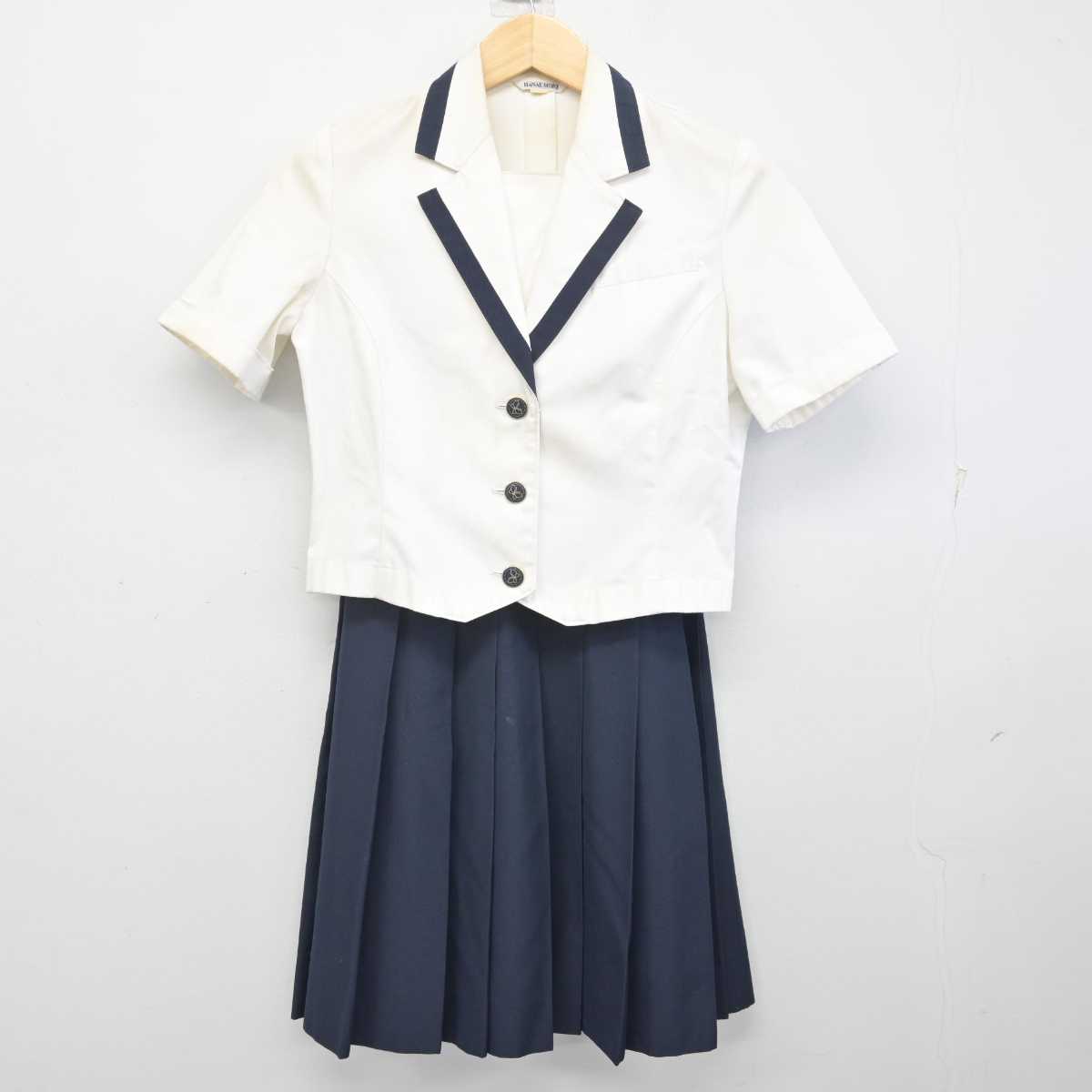 【中古】広島県 安田女子高等学校 女子制服 2点 (シャツ・スカート) sf071164