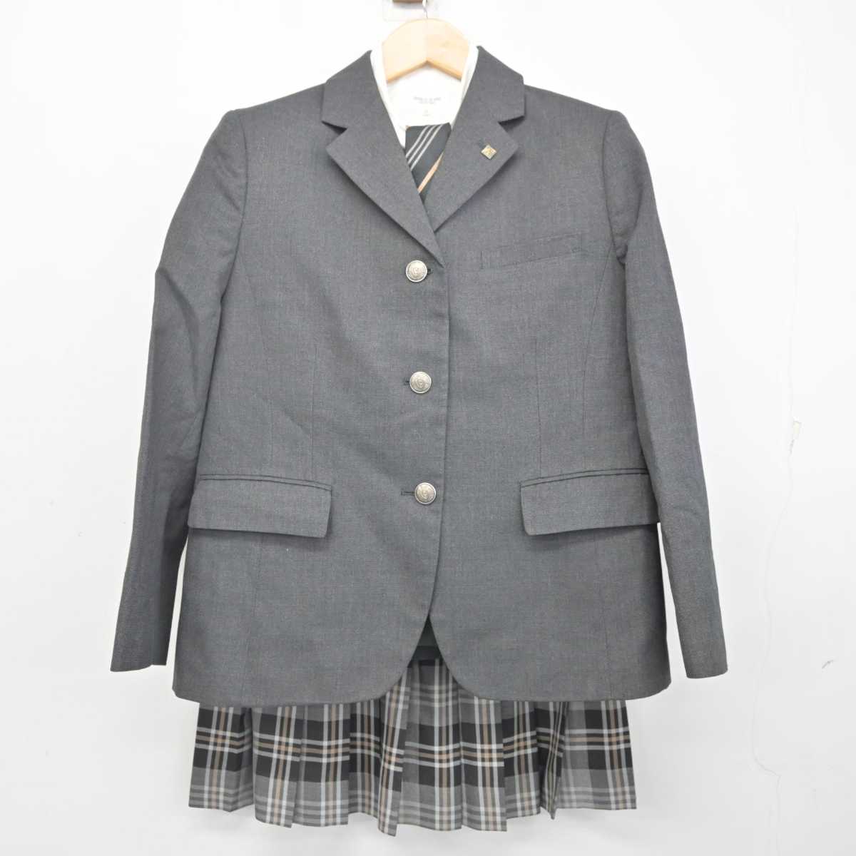 【中古】群馬県 常磐学園常磐高等学校 女子制服 5点 (ブレザー・シャツ・スカート) sf071182