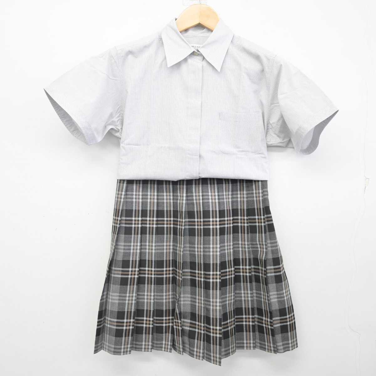 【中古】群馬県 常磐学園常磐高等学校 女子制服 2点 (シャツ・スカート) sf071183