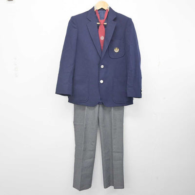 【中古】群馬県 城西中学校 男子制服 5点 (ブレザー・ズボン) sf071192