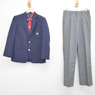 【中古】群馬県 城西中学校 男子制服 5点 (ブレザー・ズボン) sf071192