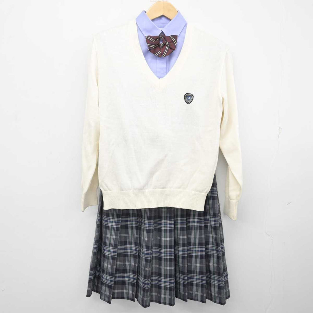 【中古】大阪府 槻の木高等学校 女子制服 5点 (ブレザー・ニット・シャツ・スカート) sf071193