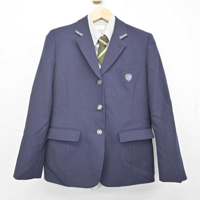 【中古】大阪府 槻の木高等学校 女子制服 4点 (ブレザー・ニットベスト・シャツ) sf071194