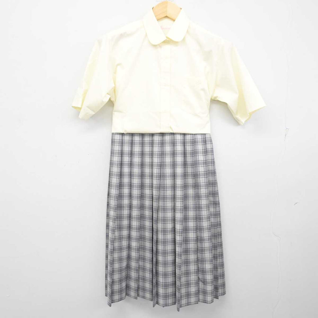 【中古】大阪府 槻の木高等学校 女子制服 3点 (シャツ・スカート) sf071196