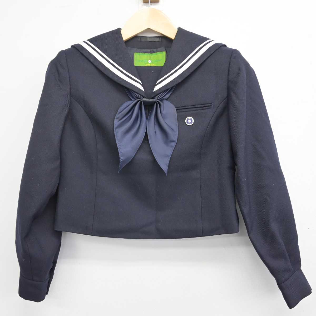 【中古】北海道 札幌静修高等学校 女子制服 4点 (セーラー服・スカート) sf071210