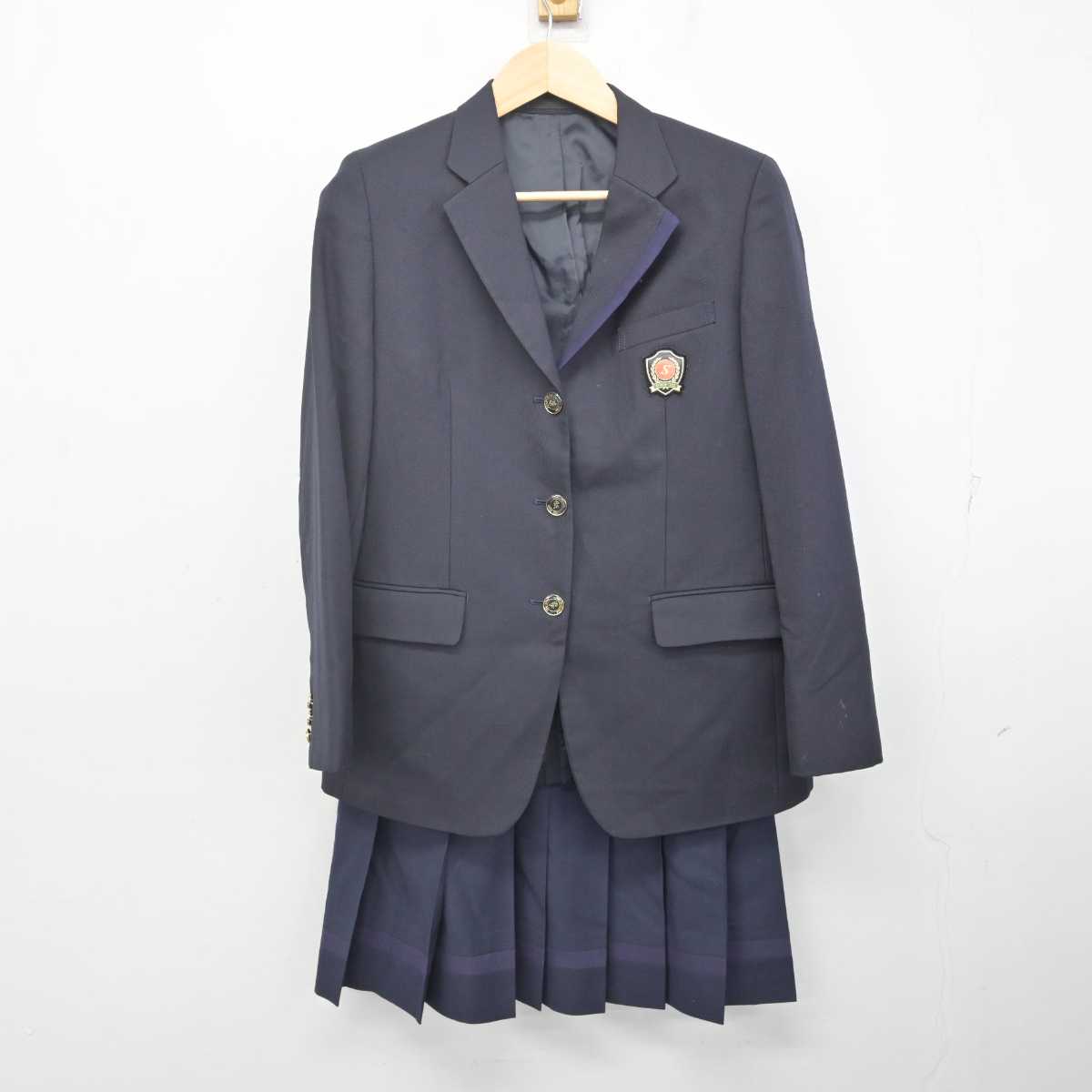 【中古】埼玉県 狭山ヶ丘高等学校・付属中学校 女子制服 3点 (ブレザー・ニットベスト・スカート) sf071256