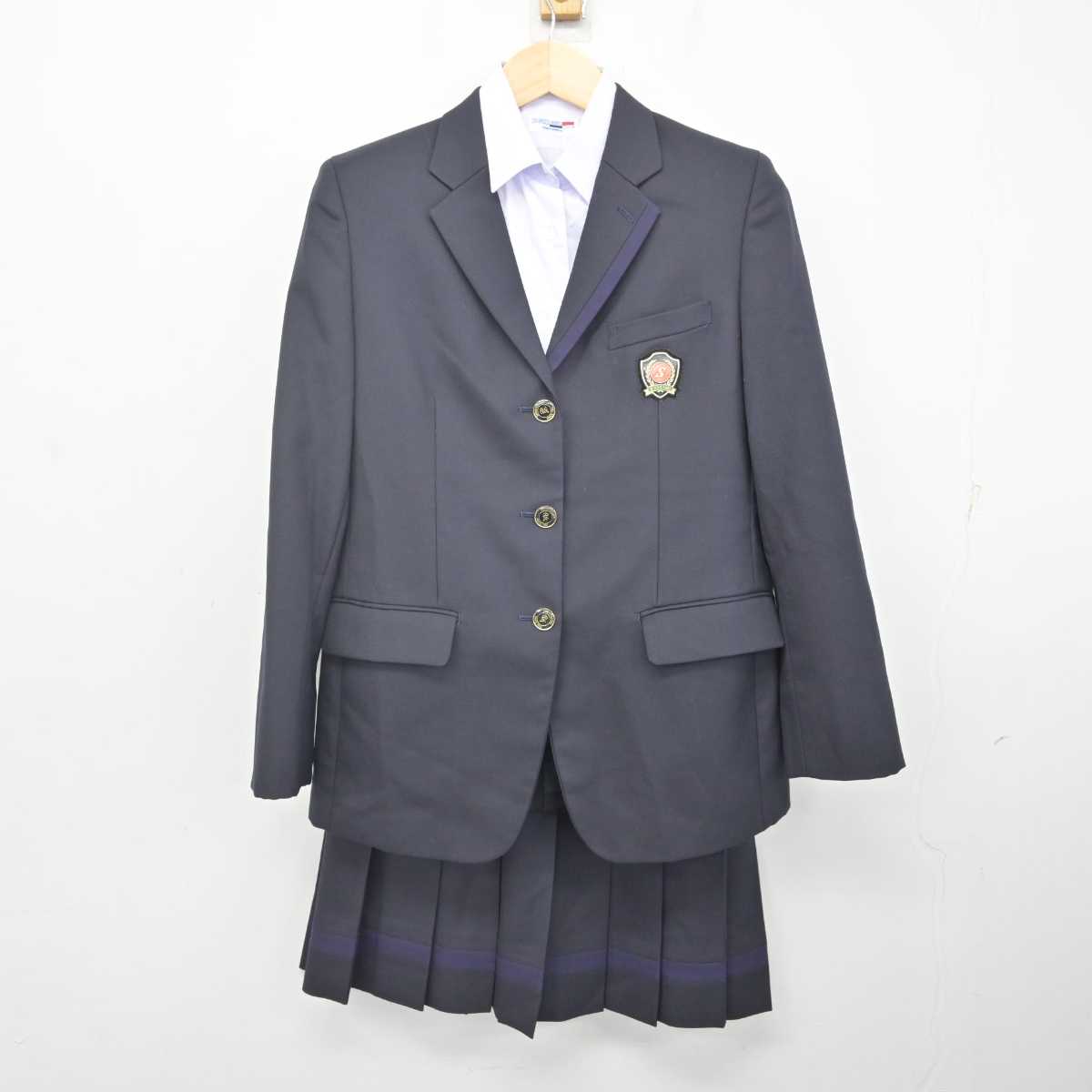 【中古】埼玉県 狭山ヶ丘高等学校・付属中学校 女子制服 4点 (ブレザー・ニット・シャツ・スカート) sf071258