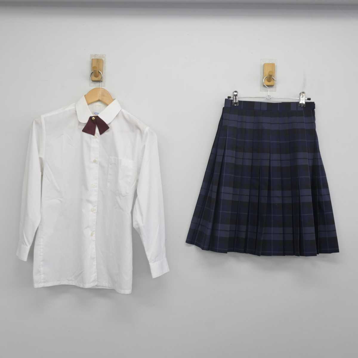 【中古】千葉県 ちはら台南中学校 女子制服 6点 (ブレザー・ベスト・シャツ・スカート) sf071297