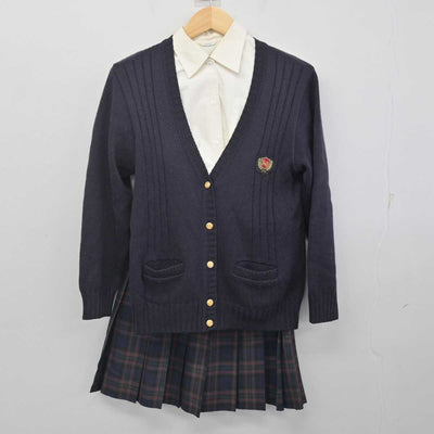 【中古】愛知県 安城学園高等学校 女子制服 3点 (ニット・シャツ・スカート) sf071300