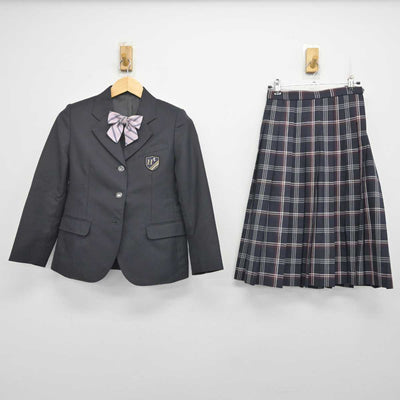 【中古】山形県 萩野学園 女子制服 4点 (ブレザー・スカート) sf071324