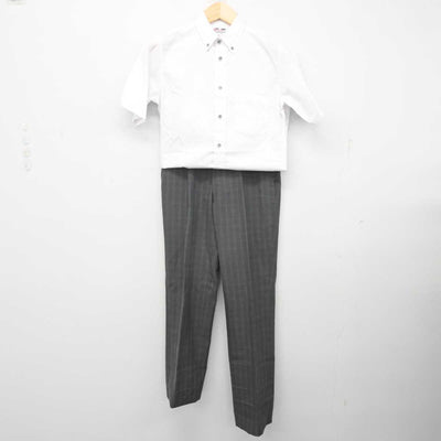 【中古】山形県 萩野学園 男子制服 2点 (シャツ・ズボン) sf071332