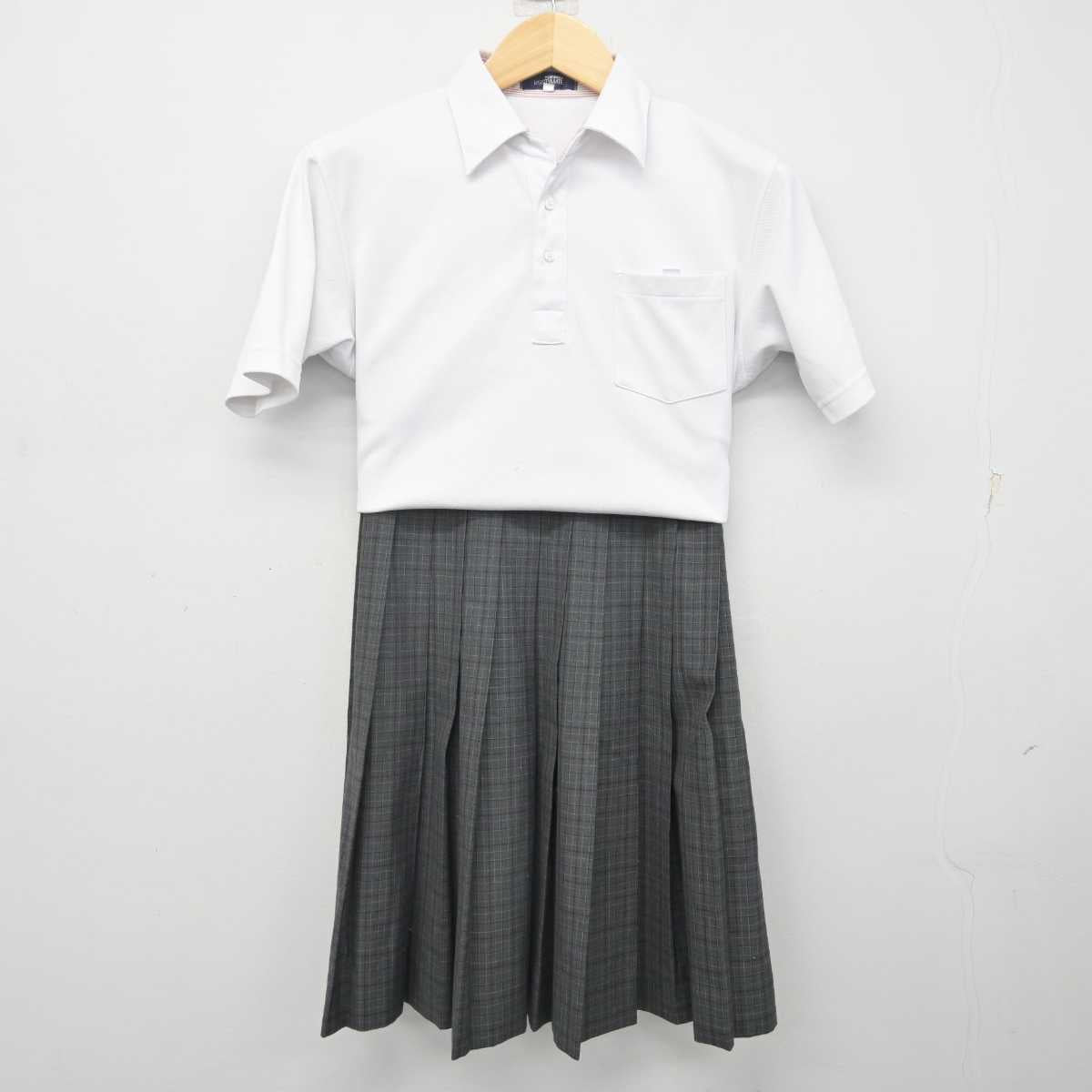 【中古】愛知県 大江中学校 女子制服 2点 (シャツ・スカート) sf071338