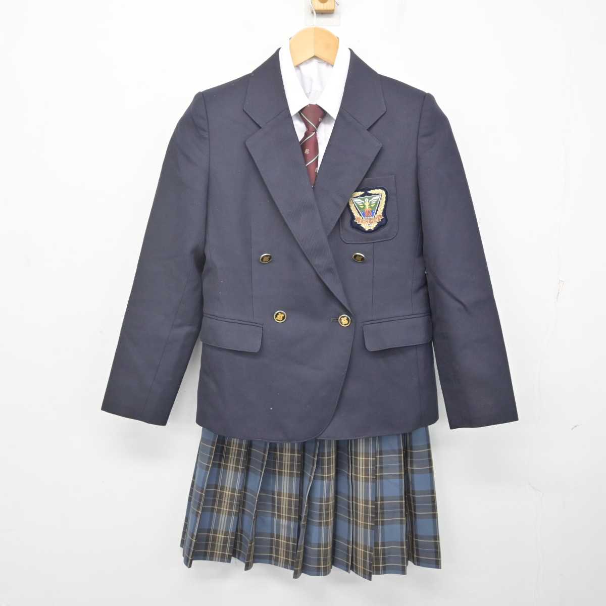 【中古】大阪府 産業高等学校 女子制服 4点 (ブレザー・シャツ・スカート) sf071359