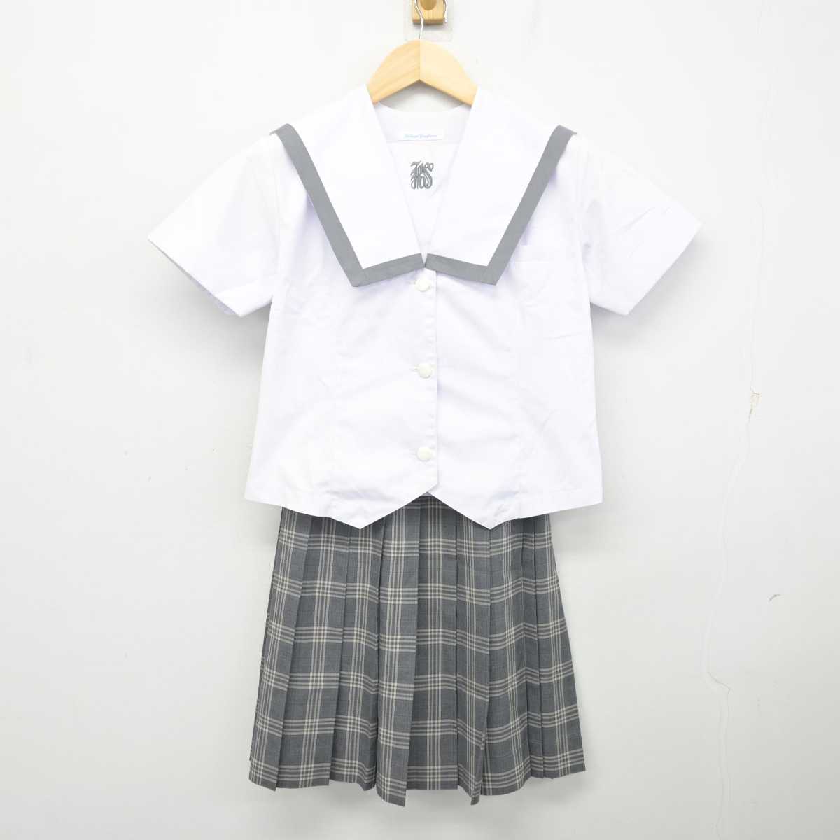 【中古】大阪府 産業高等学校 女子制服 3点 (セーラー服・スカート) sf071362