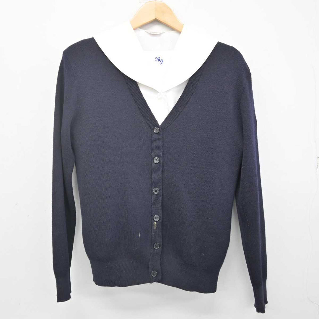 中古】奈良県 橿原学院高等学校 女子制服 3点 (ニット・シャツ
