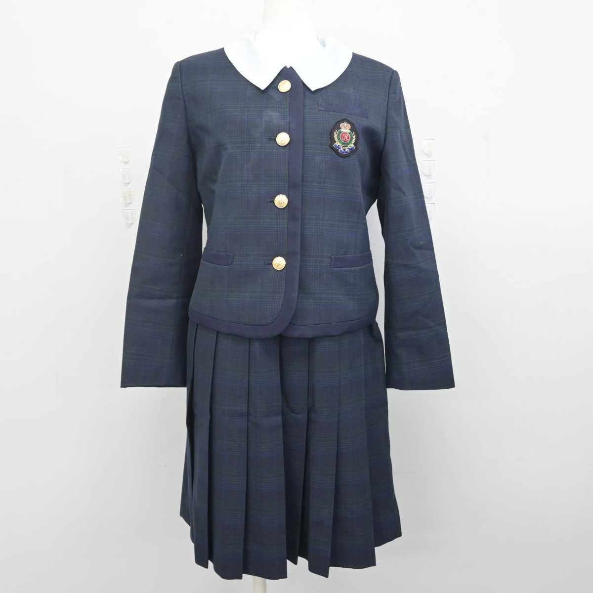 【中古】熊本県 熊本国府高等学校 女子制服 3点 (ブレザー・シャツ・ジャンパースカート) sf071391