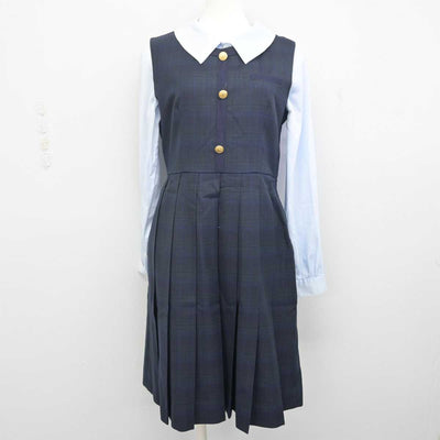 【中古】熊本県 熊本国府高等学校 女子制服 3点 (ブレザー・シャツ・ジャンパースカート) sf071391