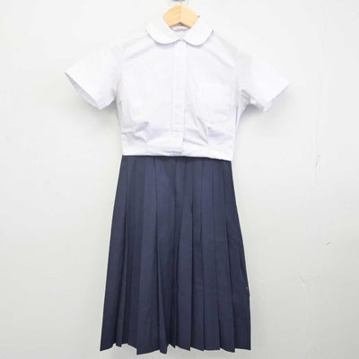 【中古】熊本県 帯山中学校 女子制服 2点 (シャツ・スカート) sf071398