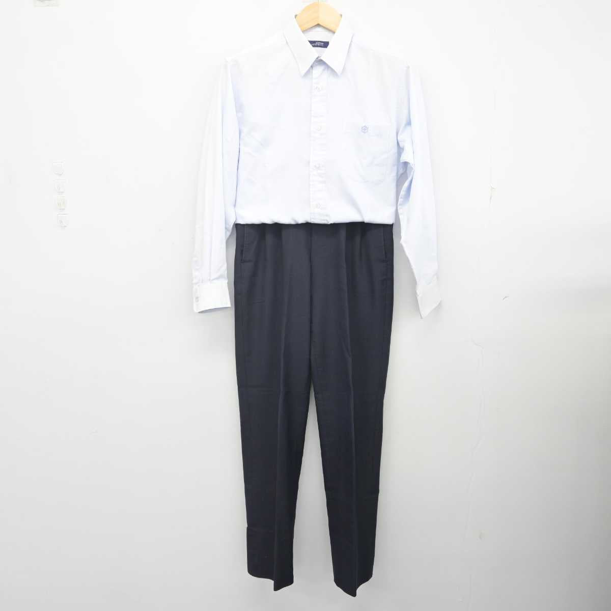 【中古】滋賀県 光泉カトリック高等学校 男子制服 2点 (シャツ・ズボン) sf071403