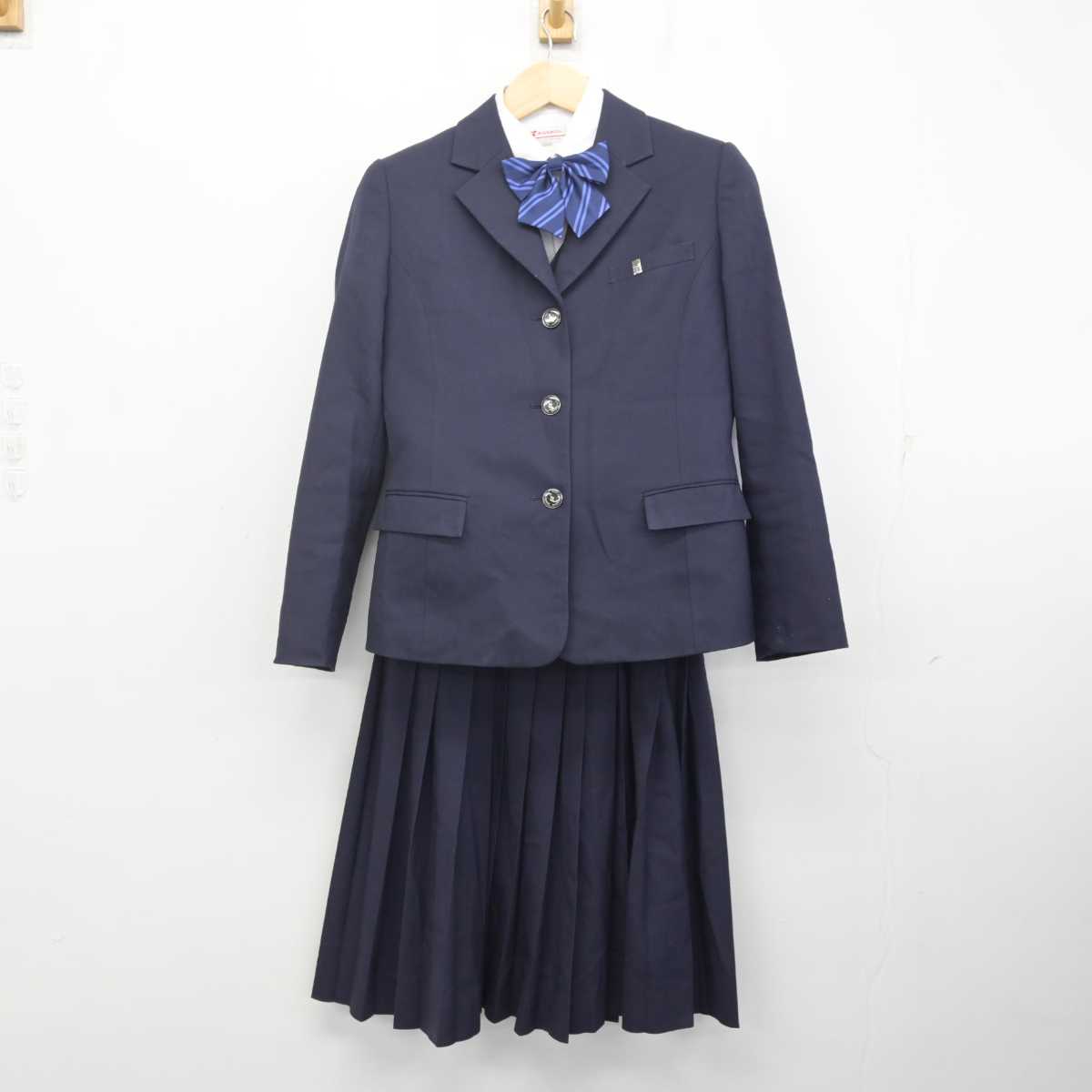 【中古】愛知県 愛知商業高等学校 女子制服 6点 (ブレザー・ニット・ニット・スカート) sf071407