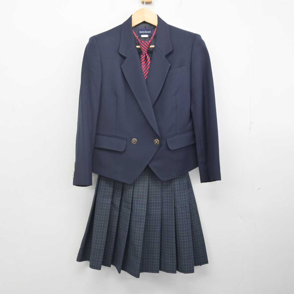 【中古】愛媛県 済美平成中等教育学校 女子制服 5点 (ブレザー・ニット・スカート) sf071424