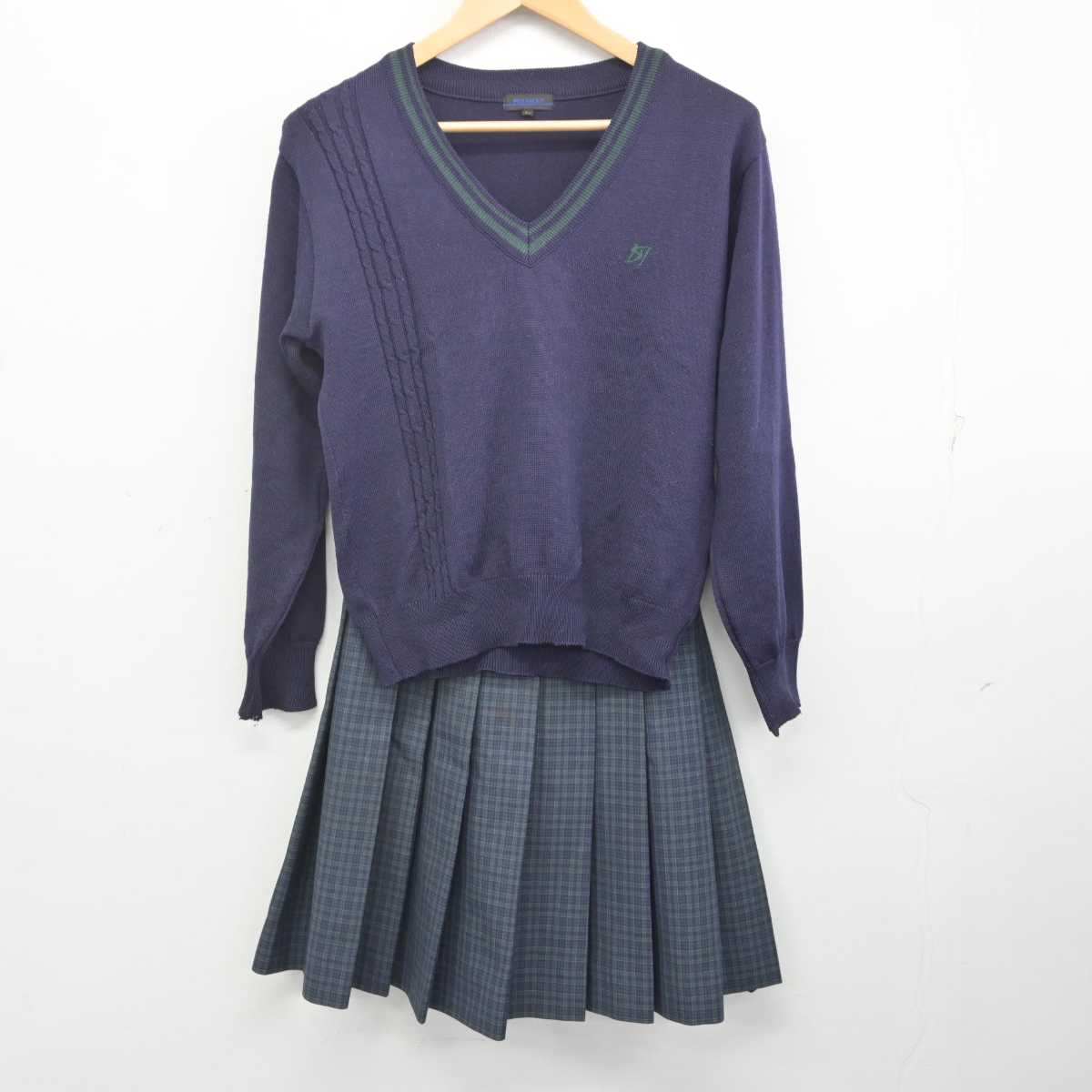 【中古】愛媛県 済美平成中等教育学校 女子制服 5点 (ブレザー・ニット・スカート) sf071424