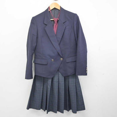 【中古】愛媛県 済美平成中等教育学校 女子制服 4点 (ブレザー・ニットベスト・スカート) sf071425