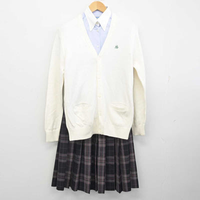 【中古】熊本県 専修大学熊本玉名高等学校 女子制服 3点 (ニット・シャツ・スカート) sf071429