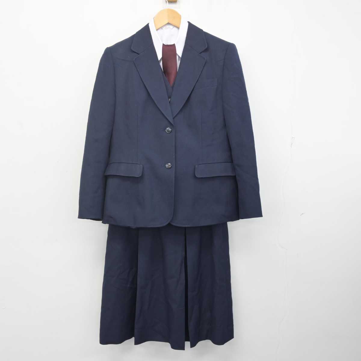 【中古】埼玉県 伊奈学園高等学校 女子制服 5点 (ブレザー・ベスト・シャツ・スカート) sf071443