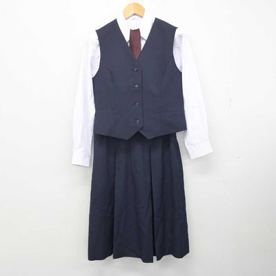 【中古】埼玉県 伊奈学園高等学校 女子制服 5点 (ブレザー・ベスト・シャツ・スカート) sf071443