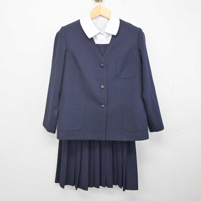 【中古】茨城県 牛久市立下根中学校 女子制服 4点 (ブレザー・ベスト・シャツ・スカート) sf071453