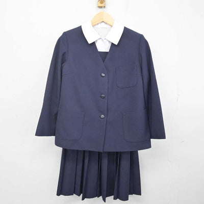 【中古】茨城県 牛久市立下根中学校 女子制服 4点 (ブレザー・ベスト・シャツ・スカート) sf071454