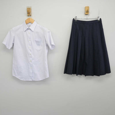 【中古】福岡県 福岡市立中学校標準服 女子制服 2点 (シャツ・スカート) sf071458