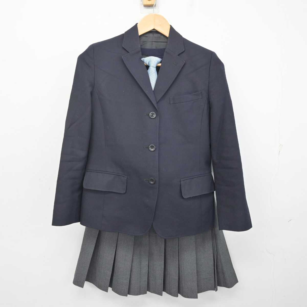 【中古】香川県 英明高等学校 女子制服 7点 (ブレザー・ニット・スカート) sf071483